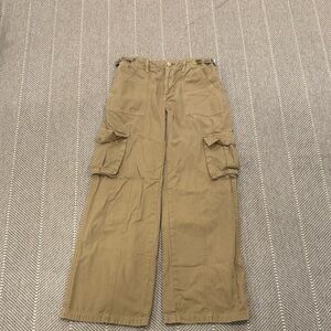 PacSun Women's Tan Wide Leg Cargo Pants
